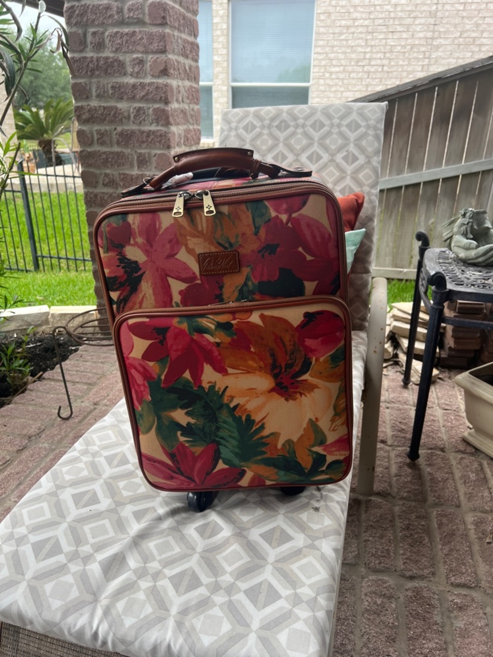 Floral Carry-On Rolling Luggage - Multicolor bag by Patricia Nash.